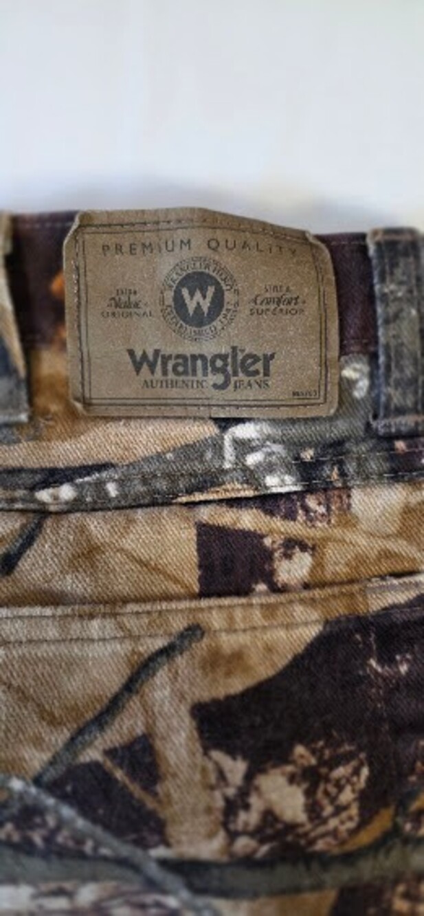 Wrangler Authentics Jeans Mens Camo Pattern Casual Pants 34 X 32